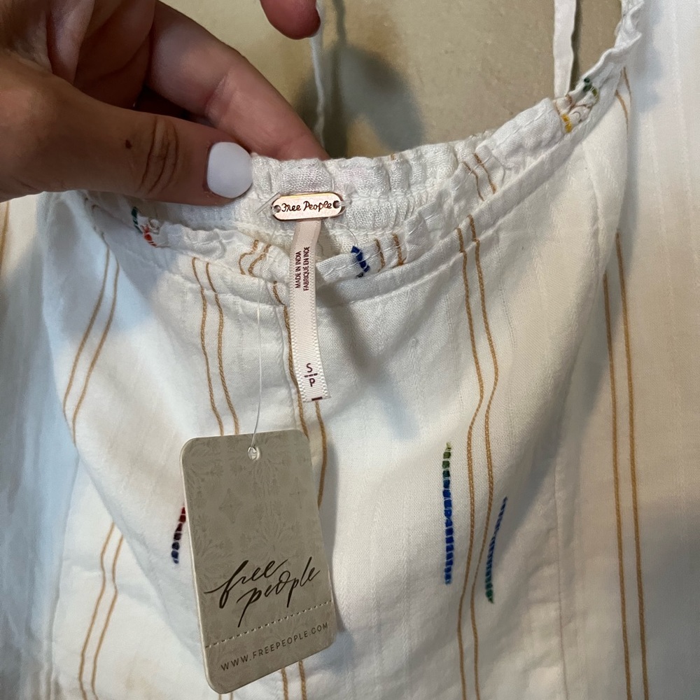 Free People Serotonin Corset women’s Top , white, NEW with Tags!!! Size XS - Picture 7 of 9